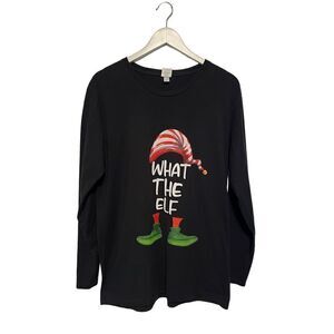 “What the Elf” long sleeve T - L 🙂3/$15